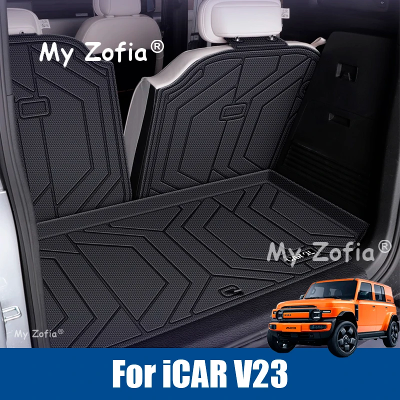 

For Chery iCAR V23 iCAUR V23 2025 2026 Car TPE Boot Liner Tray Car Rear Trunk Cargo Mat Sheet Carpet Mud Protector Waterproof