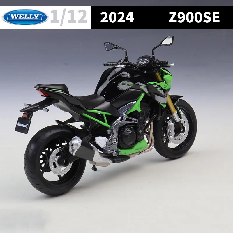 WELLY 1/12 Kawasaki Z900SE 2024 Simulation Alloy Motorcycle Model Shock Absorbers Collection Toy Car Gift