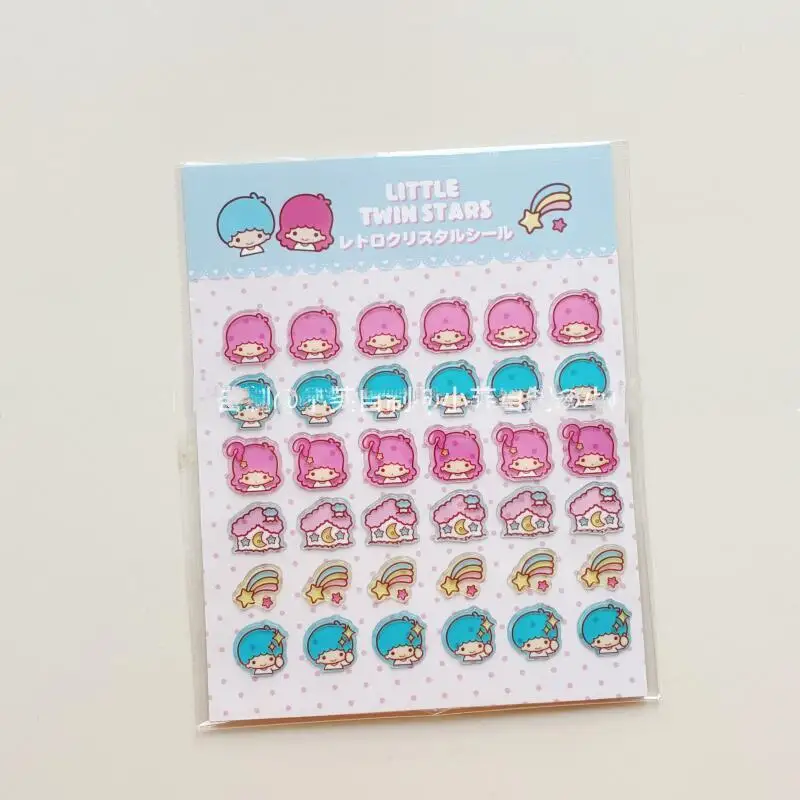 الماس الحواف سانريو Sugarbunnies بريق هلام ملصقات لطيف ليتل TwinStars فتاة ملصقات صناعة يدوية لعبة جراب هاتف هدية تزيين