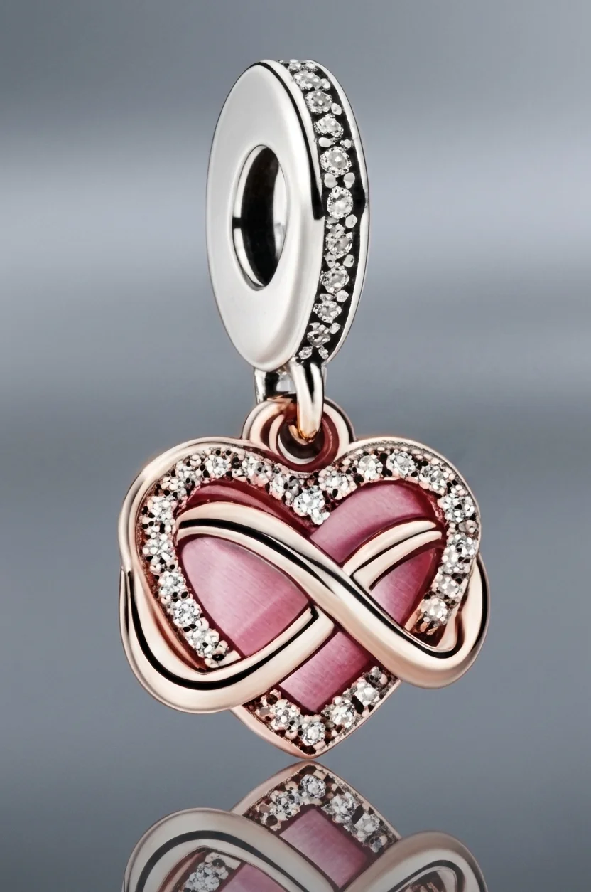 Hot Sale Love Heart Charms Bead, Queen Crown Birthday Cake Rose Flower Dangle Beads for Women Bracelet Jewelry Making Gift ﻿