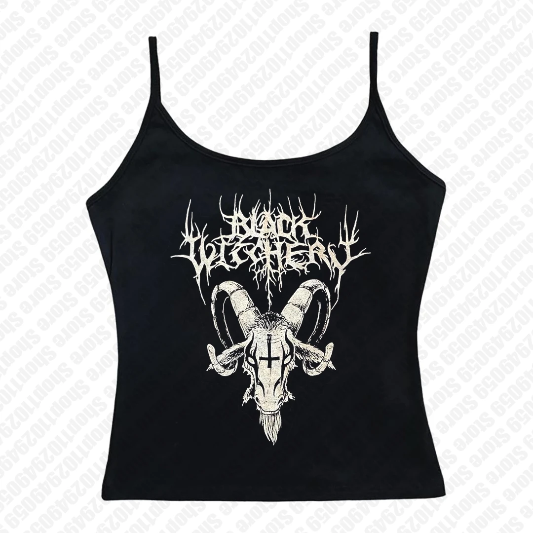 Punk Donna Estetica Lettera Stampa Grunge Gotico Emo Ragazze Canotta Top Crop Top Corsetto Vintage Canotta Baby Tees Y2k Vestiti