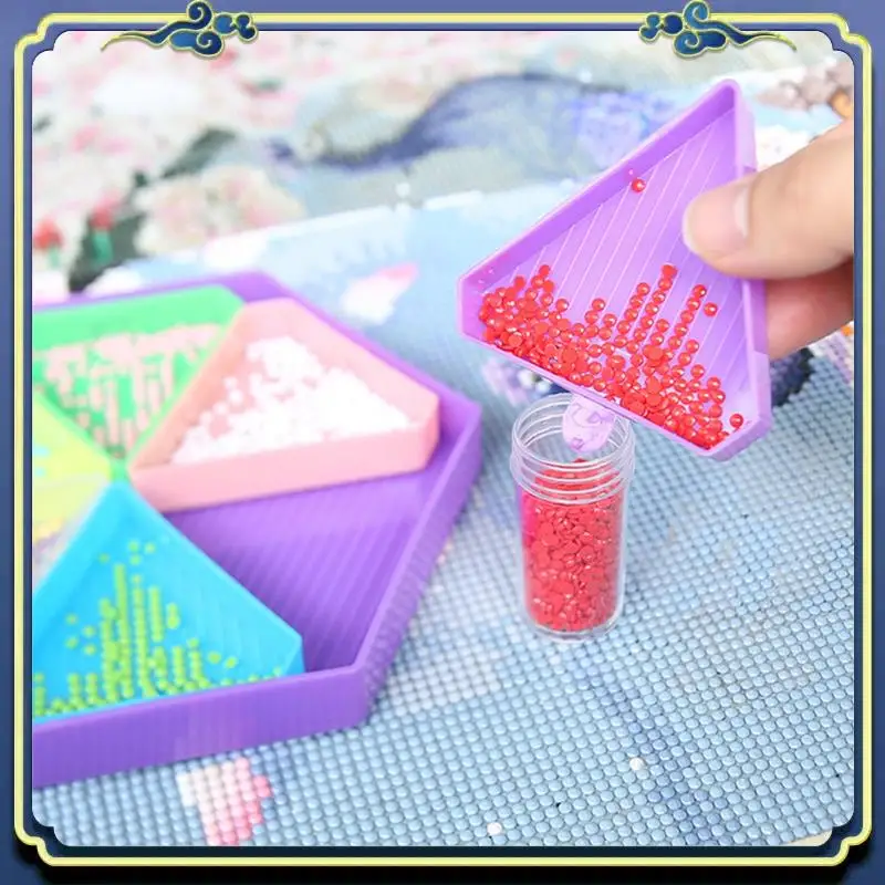 Latest 6 Grid Palette Diamond Painting Tray Kits Hexagon Large Capacity Drill Plate Diamond Painting Pen Art Cross Stitch