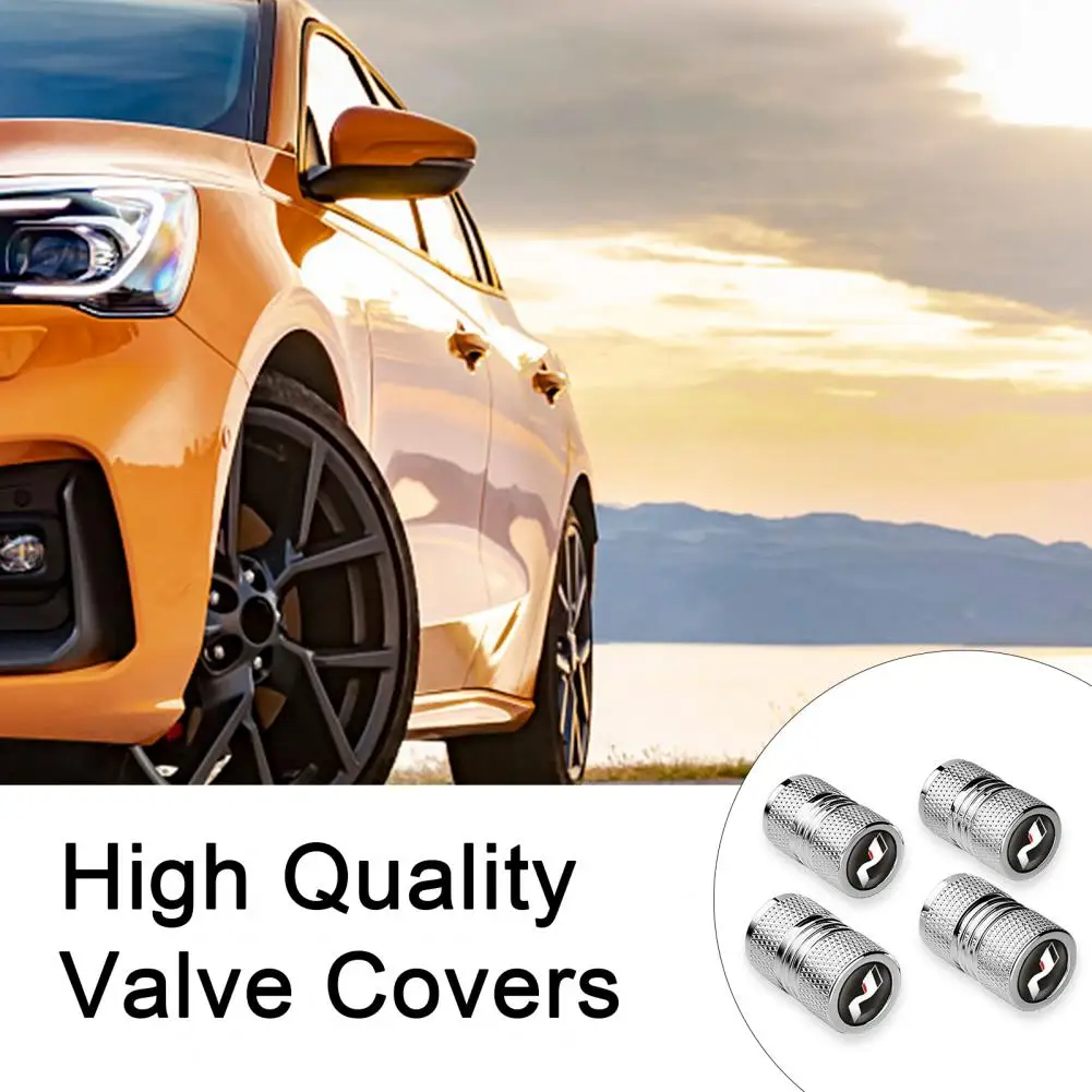 

Aluminum Valve Covers Durable Aluminum Alloy Tire Valve Covers for Safer Driving Set of 4 Hub Cover Mouth Covers Protect Against