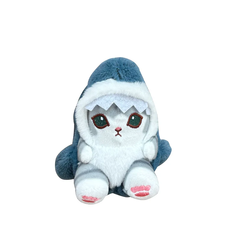 Jouet en peluche chat requin Kawaii, poupée chat requin coloré doux, jouets pour enfants, cadeau d'anniversaire et de noël pour garçons et filles