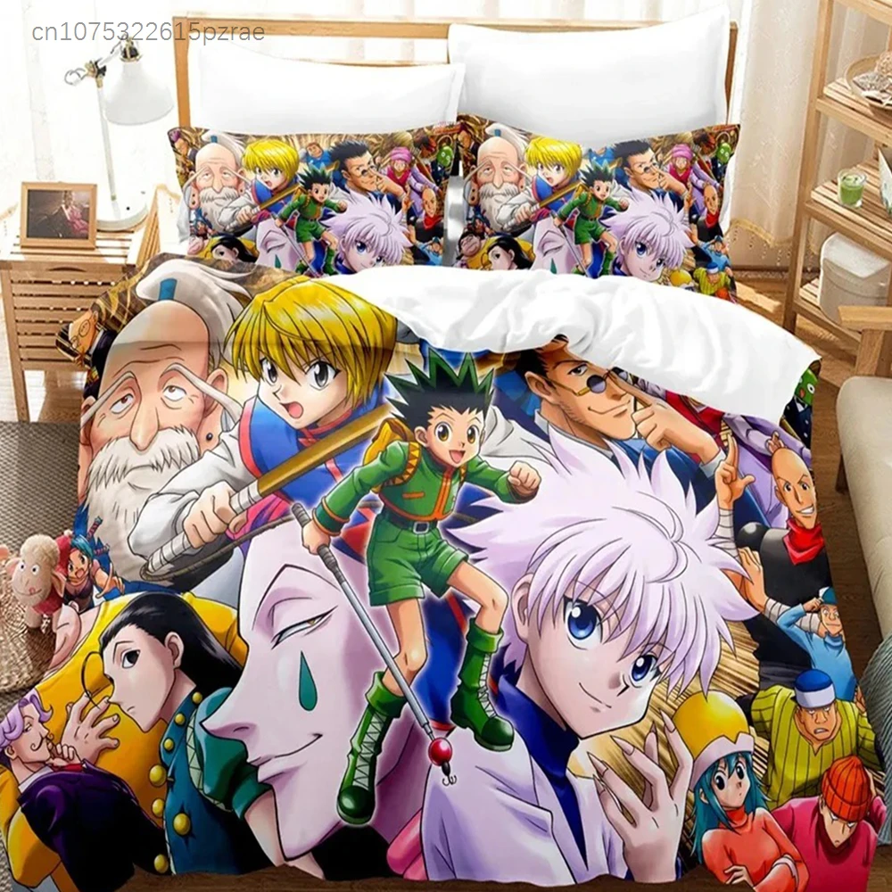 Nwe Hunter X Hunter Bedding Set Single Twin Full Queen King Size Bed Linens Aldult Kids Home Decor Duvet Cover Gift