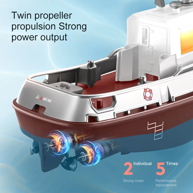 Bateau télécommandé miniature 2.4G pour enfants, bateau électrique rechargeable, jouet télécommandé aquatique pour enfant, petit modèle de bateau, cadeau