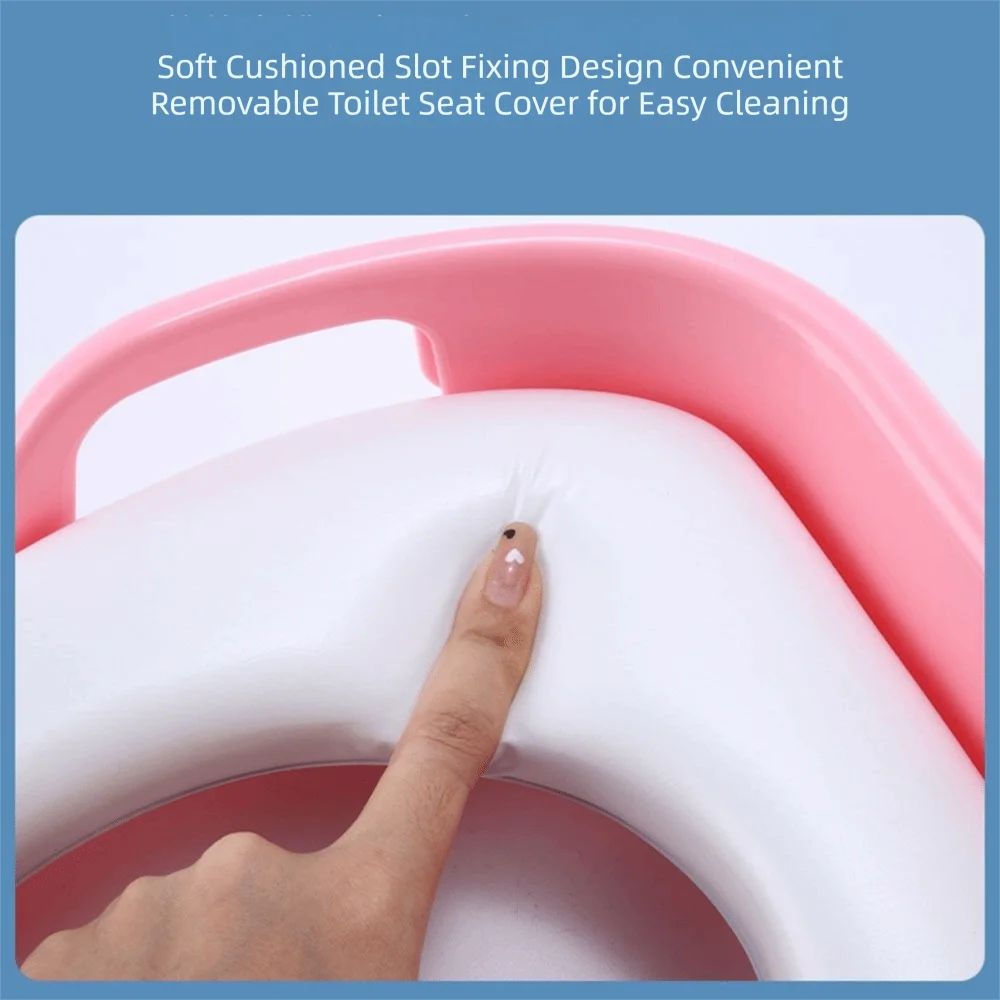Portable Soft Cushion Toilet Seat Non-Slip Easy Clean Baby Toilet Seat Ergonomic Splash Guard Pot Chair Pad Indoor Use