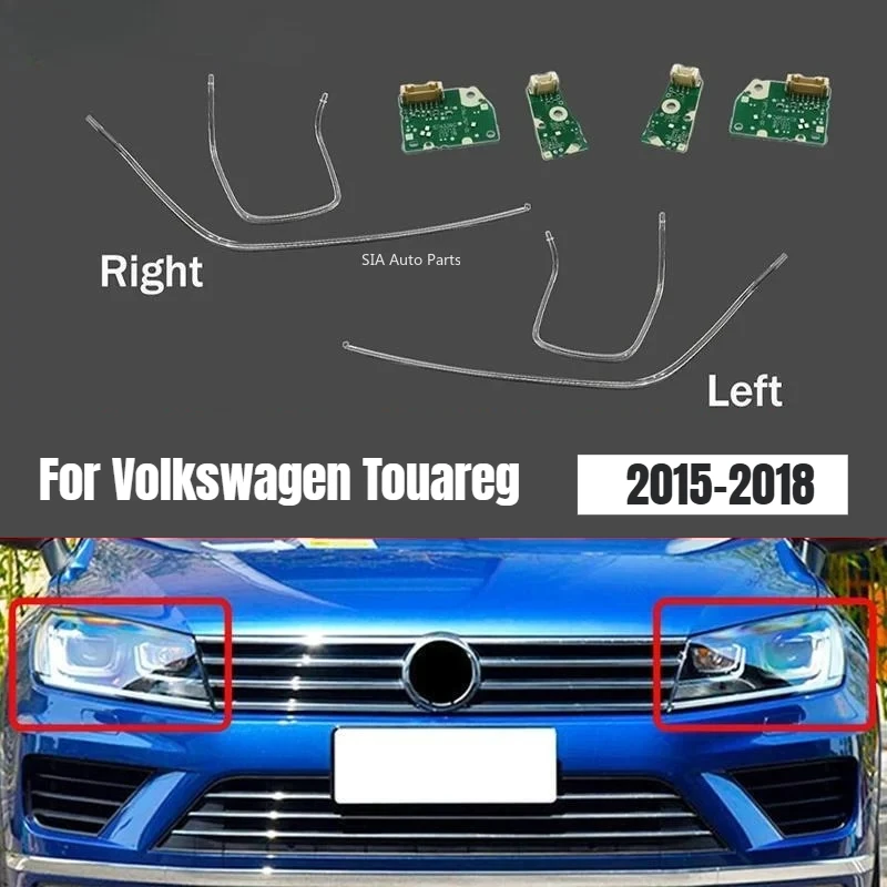 For VW Touareg 2016-2018 Led Drl Chip Headlight Light Guide Plate Daytime Running Tube Circuit Board