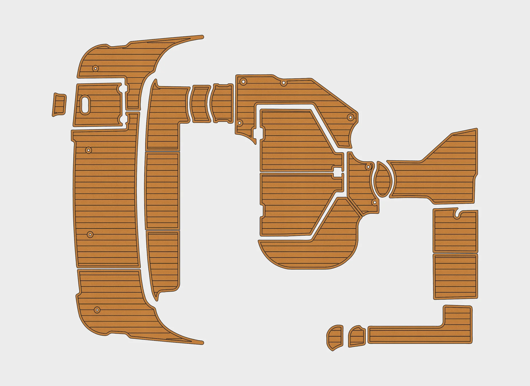 

1999-2002 Круизеры Яхты 4270 Экспресс 1/4 дюйма 6 мм Пена EVA Нескользящий морской настил из тикового дерева Килимок Adriek gatorstep ковер Морской пол