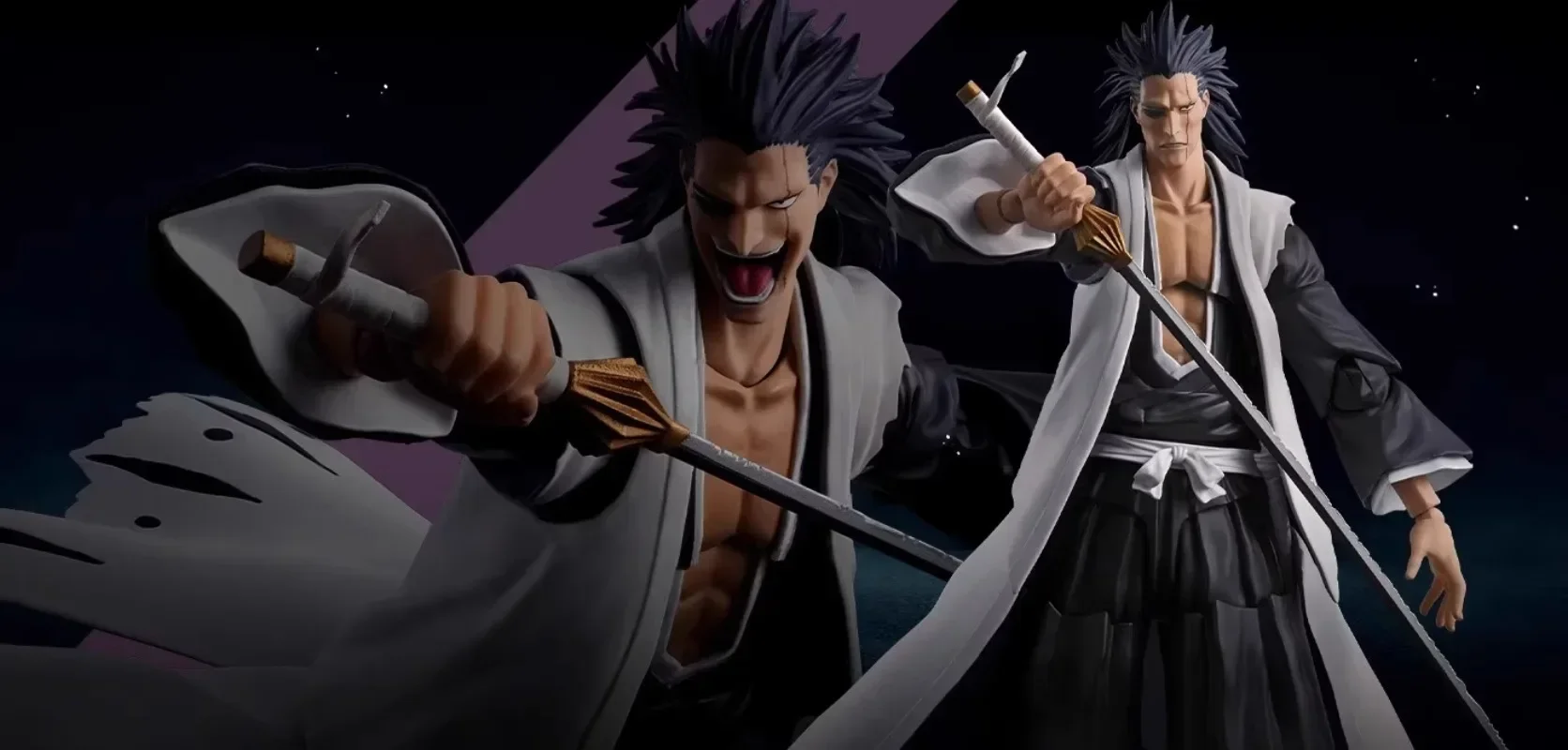 Bandai SHF Bleach พันปีสงครามเลือด Chapter กัปตัน 11th Division Kenpachi Zaraki Action Figure