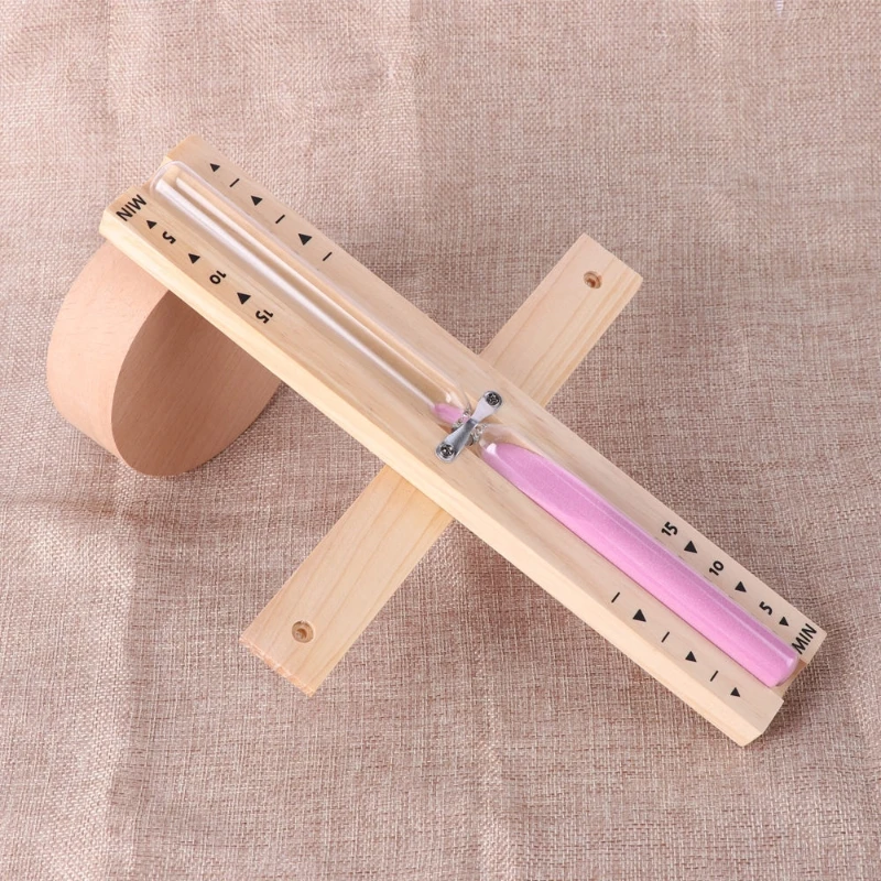 Reloj de arena de vidrio de madera de 15 minutos, práctico reloj de arena giratorio montado en la pared, Sauna, baño, decoración del hogar, regalo