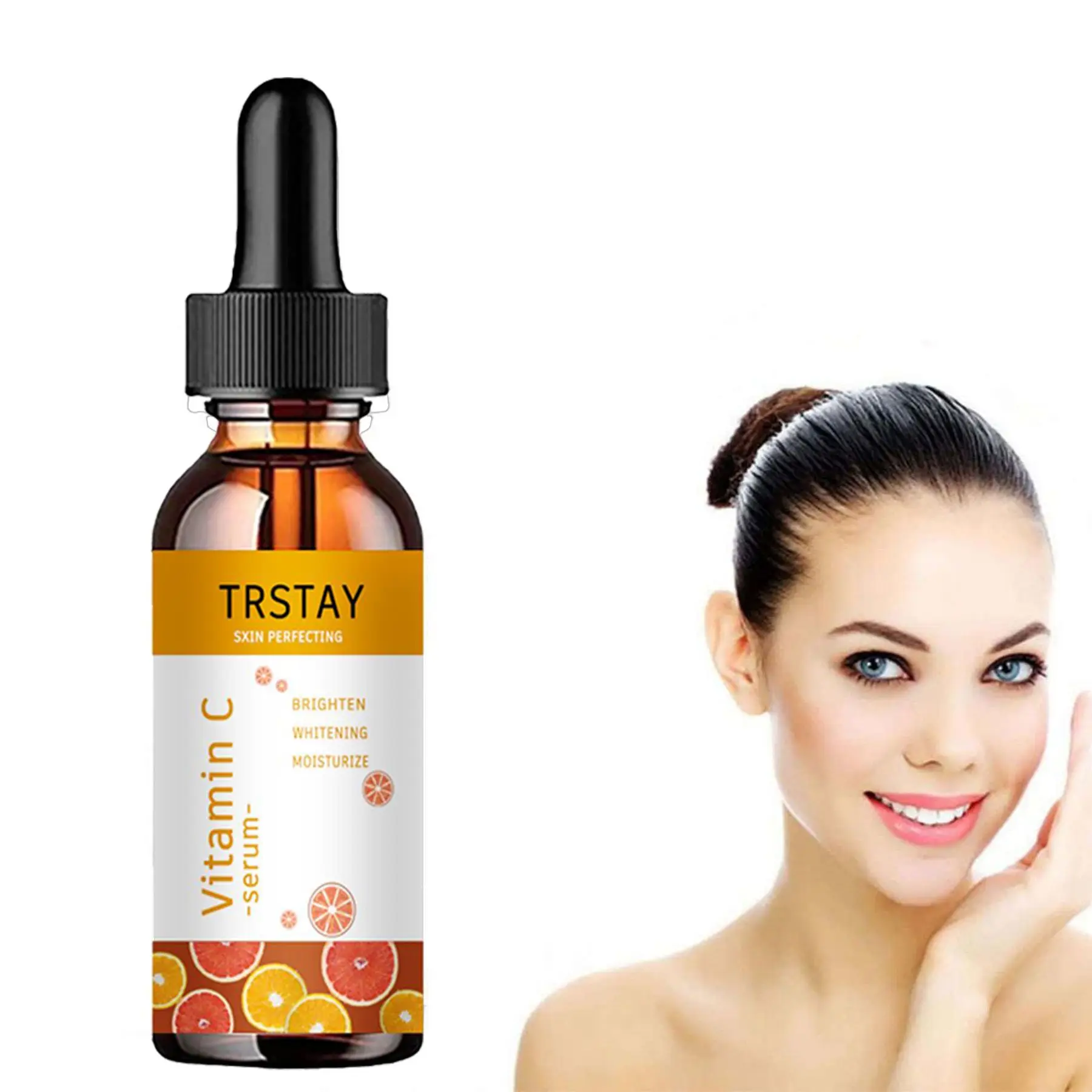 Vitamin C Serum For Face Hyaluronic Acid Brightening Smoothing VC Dark Spots Fine Line Wrinkles Dark Lip Lightening Essence