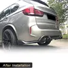 フルカーボンファイバーリアバンパーディフューザーリップスプリッター付き BMW F85 X5M F86 X6M 2015-2018 カーレースリアエプロンリップボディキット 3
