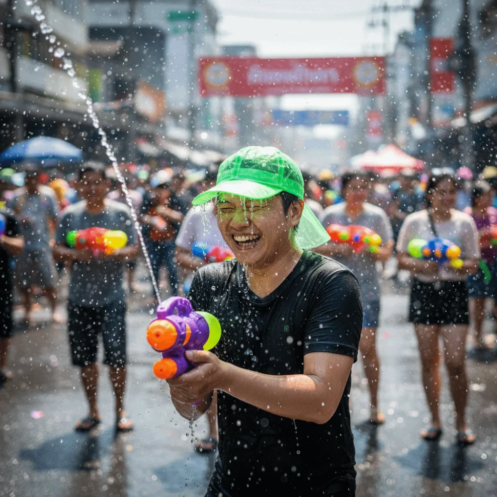 Adjustable Brim Water-Splashing Festival Hats UV Protection Waterproof PVC Water-Sprinkling Hats Sunscreen Transparent