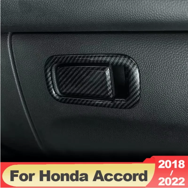 

For Honda Accord X 10th 2018 2019 2020 2021 2022 Hybrid ABS Car Co-pilot Glove Storage Box Handle Bowl Cover Trim Accessories