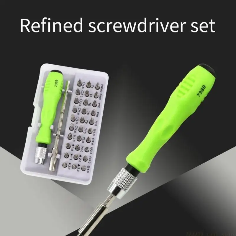 A2BE Complete 32 In 1 Screwdriver Set With Absorption To Prevent Screw Loss&Ergonomic Handle For Comfort Durability