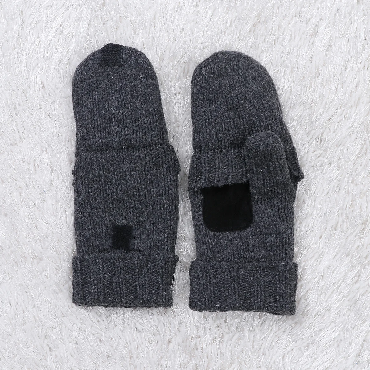 

1Pair Warm Knitting Half Finger Gloves Plus Thick Fitness Winter Sports Gloves for Weightlifting Gym Training Wrist Support