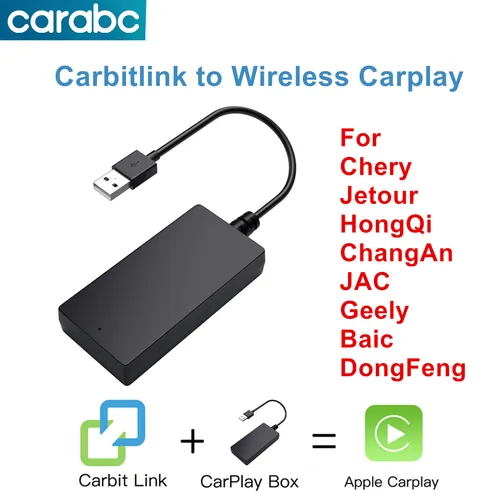 CARABC Carbitlink a CarPlay inalámbrico navegación de coche inteligente enlace Carbit para Baic X55 Geely Jetour Changan Chery DongFeng