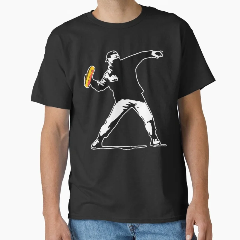 

Banksy Inspired Washington Sandwich Guy 2025 Anti trump freedom Funny t shirt for man Large size Tops 100% cotton print Clothes