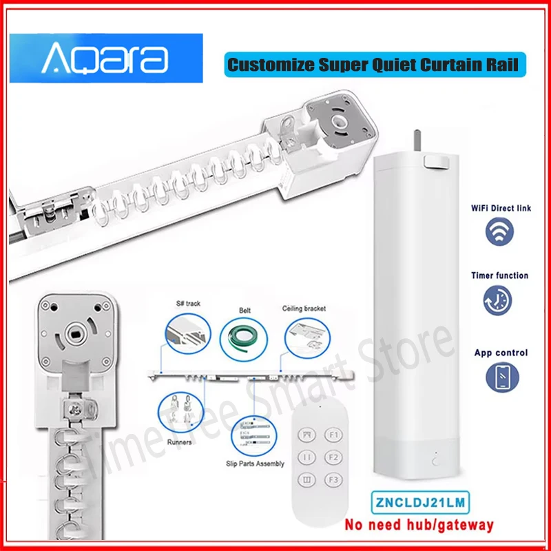 

Aqara A1 Smart Wifi Curtain Motor with Electric Curtain Track Customize Super Quiet Curtain Rail work with Mi Home /yandex алиса