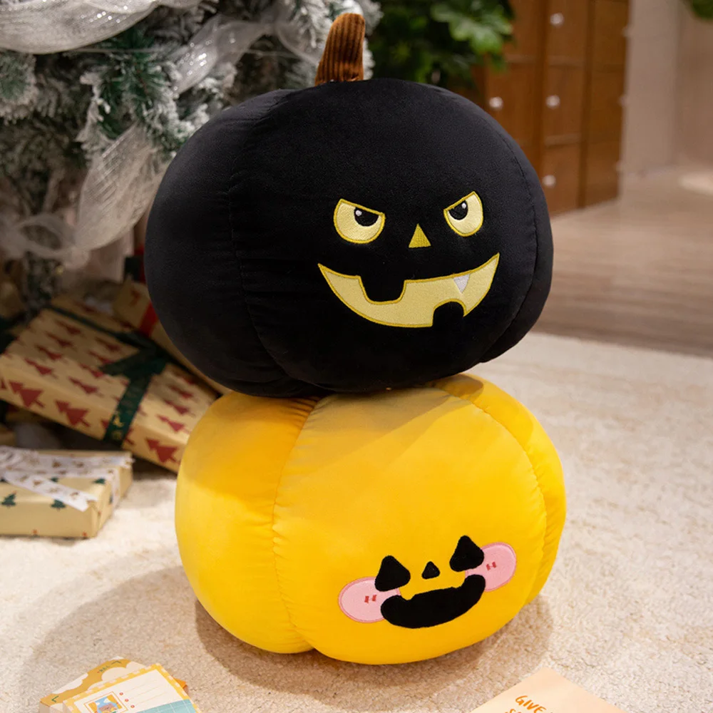

Мягкая плюшевая подушка на Хэллоуин, черная злая тыква, плюшевые игрушки, белый призрак, мягкие куклы, украшение для вечеринки на Хэллоуин, реквизит для розыгрыша
