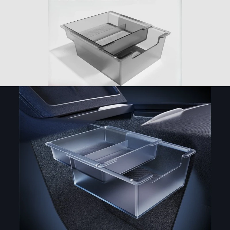 Matte Center Console Armrest Storage Box For Tesla Model 3/Y Highland Juniper Interior Storage Tray Car Accessories Upgrade Kits