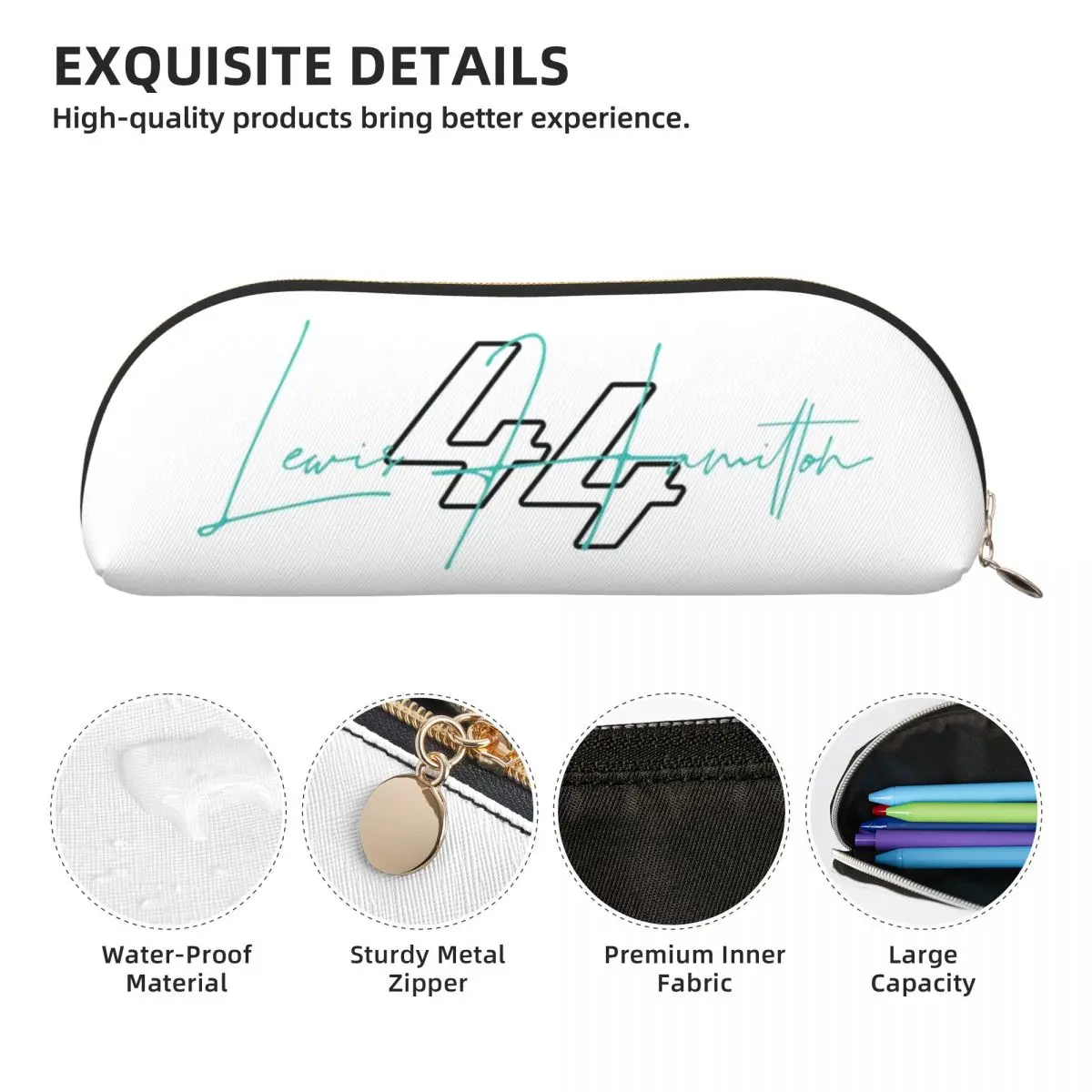 توقيع F1 السائقين لويس هاميلتون مقلمة قلم رصاص الحقيبة تخزين لوازم مكتبية تخزين كبير صندوق القلم حقيبة أقلام رصاص