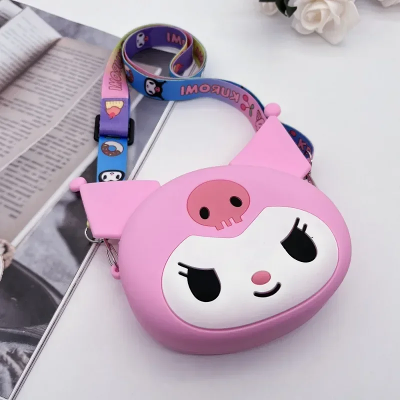 3D Funny Sanrio Crossbody Bag Kuromi Silicone Bag Cute Messenger Bag Cartoon Coin Purse Children's Toys Gift