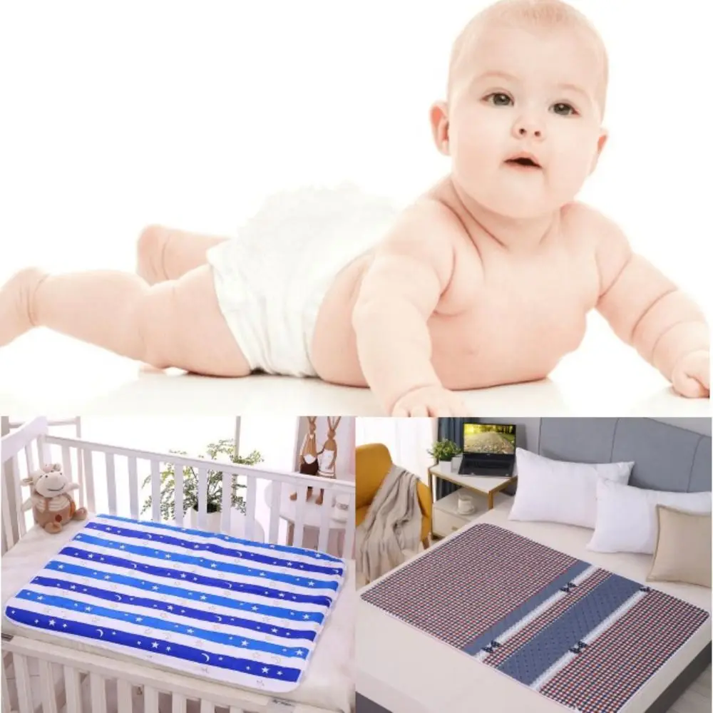Soft Waterproof Urine Mat Breathable Urine Protection Diaper Changing Mat Washable Cute Cartoon Diaper Pad Mat Toddlers