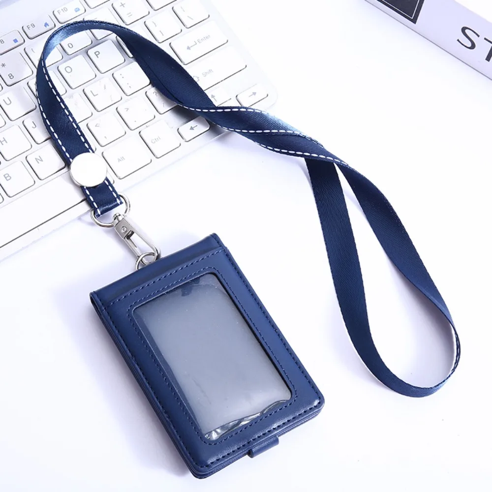 

Кожаный держатель для бейджа с пряжкой, защитный чехол для сотрудников, чехол для рабочей карты, фотокарта, 5 слотов, откидная нагрудная сумка для карточек, офисный работник