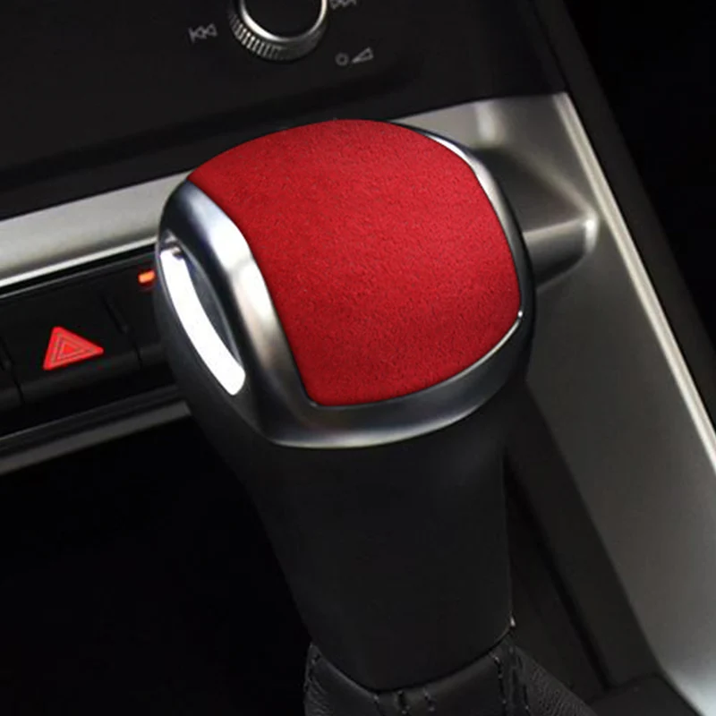 

Top Suede Wrap Gear Shift Knob ABS Trim Cover Interior Sticker For Audi Q3 F3 RSQ3 Sportback 2019 2020 2021 LHD RHD Accessories