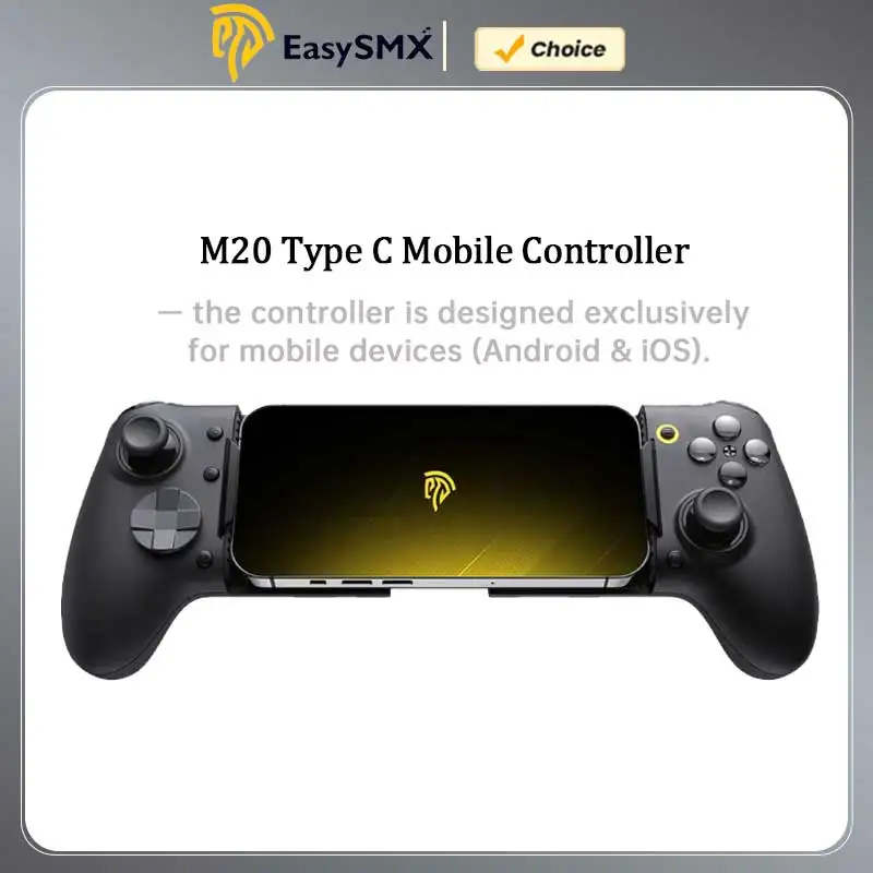 EasySMX M20 Type C Mobile Controller，Telescopic Grip Fits For Phones/Tablets up to 8.5"，for Android/iPhone 15 Xbox Cloud Gaming.
