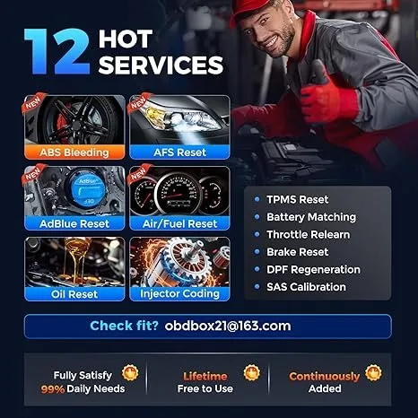 LAUNCH CRP129E V3.0 OBD2 Scanner ENG ABS SRS AT 4 System DPF TPMS SAS Oil 12 Reset Car Diagnostic Tool CAN FD DOIP Extension view 3