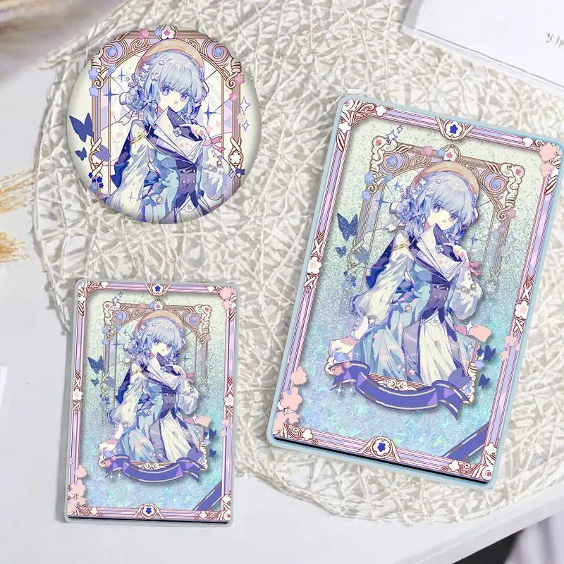 Nuova Genshin Impact Anime Merchandise Kamisato Ayaka Badge e sabbia - Ornamento fluente Giocattoli Regali per i fan