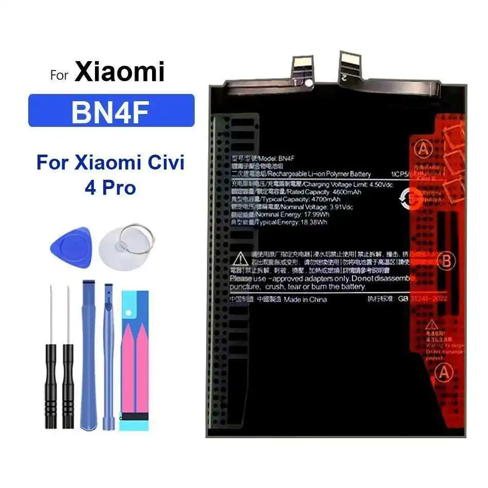 

For Xiaomi Civi 4 Pro 4700Mah Mobile Phone Battery High Capacity Long-Lasting BN4F