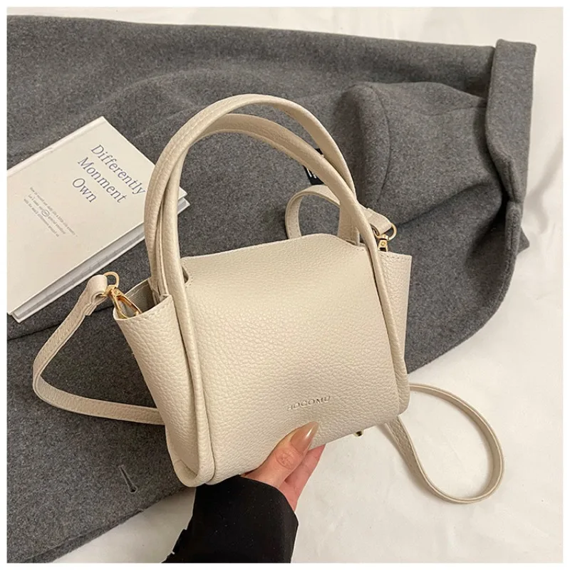 

Новая повседневная сумка премиум-класса из мягкой кожи, нишевый дизайн, модная универсальная корзина для овощей, портативная косая сумка через плечо