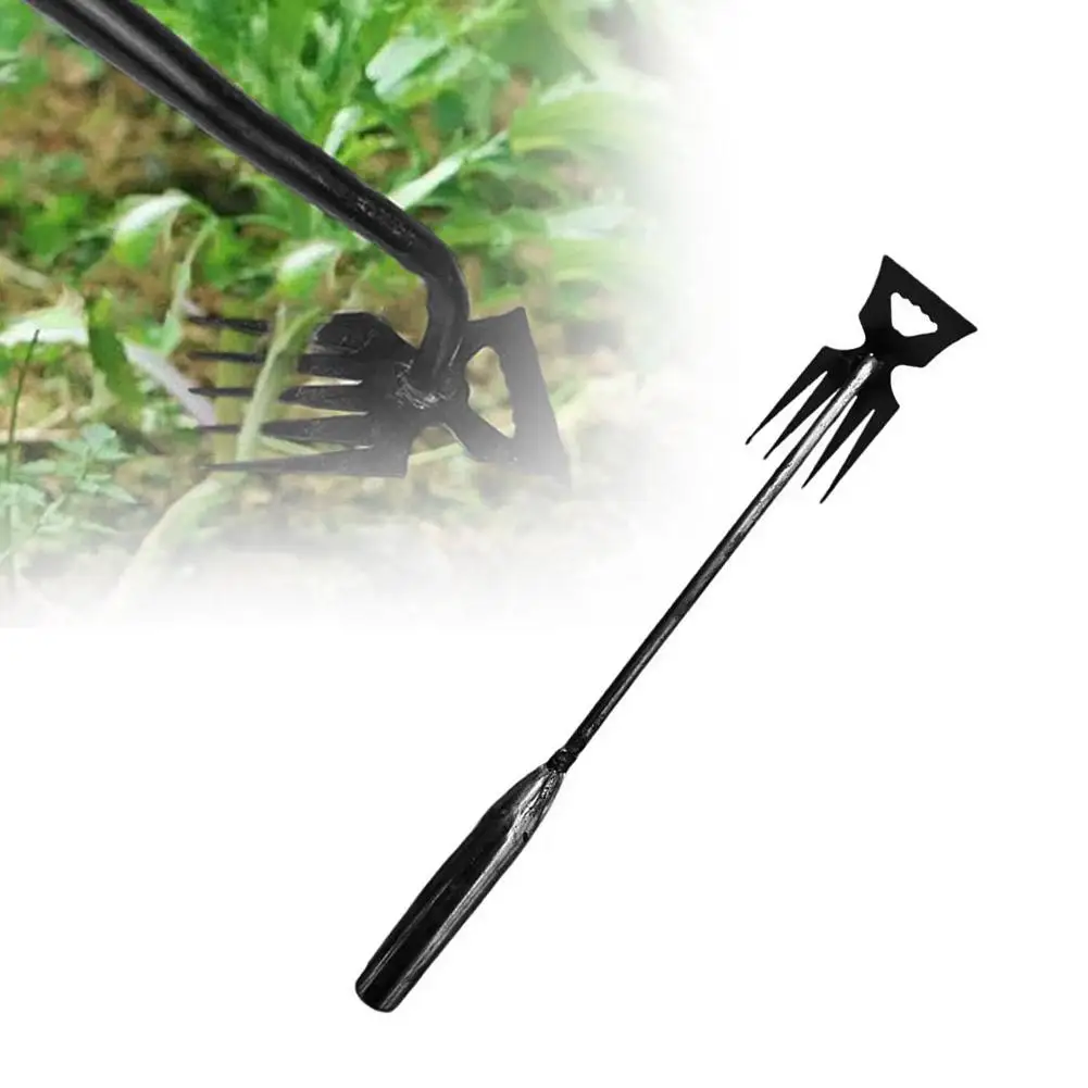 Portable Garden Weeding Tool Garden Manganese Steel Root Rake Multi-functional Digging Tool Weeding Home Hand Loosening Q0Z2