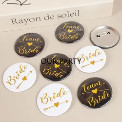 6Pcs Team Bride To Be Badges Bridesmaid Tribe Gifts for Wedding Bridal Shower Decoration Bachelorette Hen Night Party Supplies