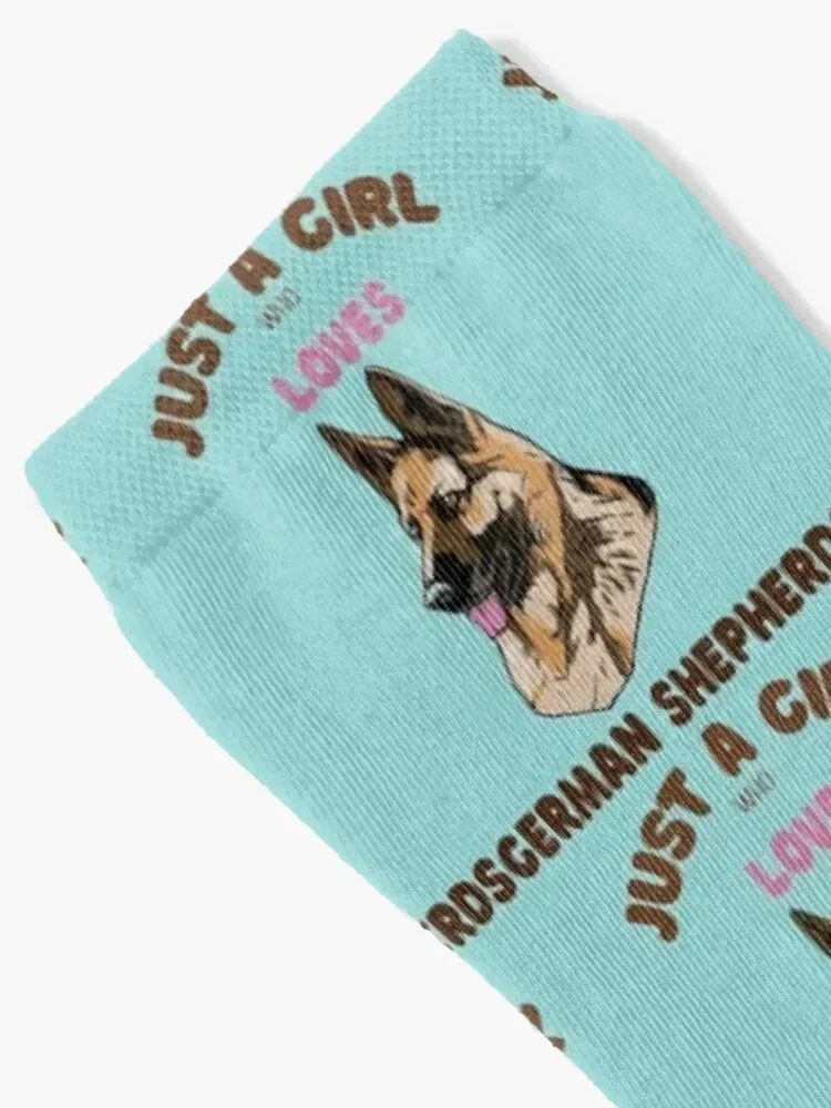 Just a girl who loves german shepherds Socks short luxe funny sock tennis Socks Girl Men's