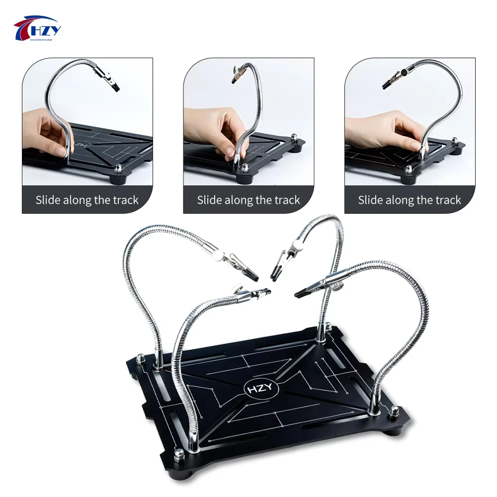 HZY Third Pana Hand Hot Air Gun Frame PCB Board Holder Heat Gun Stand Helping Hands for Electronic Repair Soldering Tool