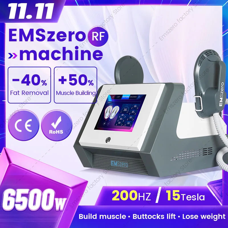 ems zero machine  Neo 15 placements 6500W EMS HI-EMT Corps Sculpter Muscle Machine Poids Électromagnétique minceur