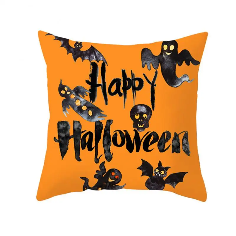 3/2/1PCS Home Decoration Pumpkin Cat Witch Halloween Happy Printing Poly Pillow Case funda de almohada