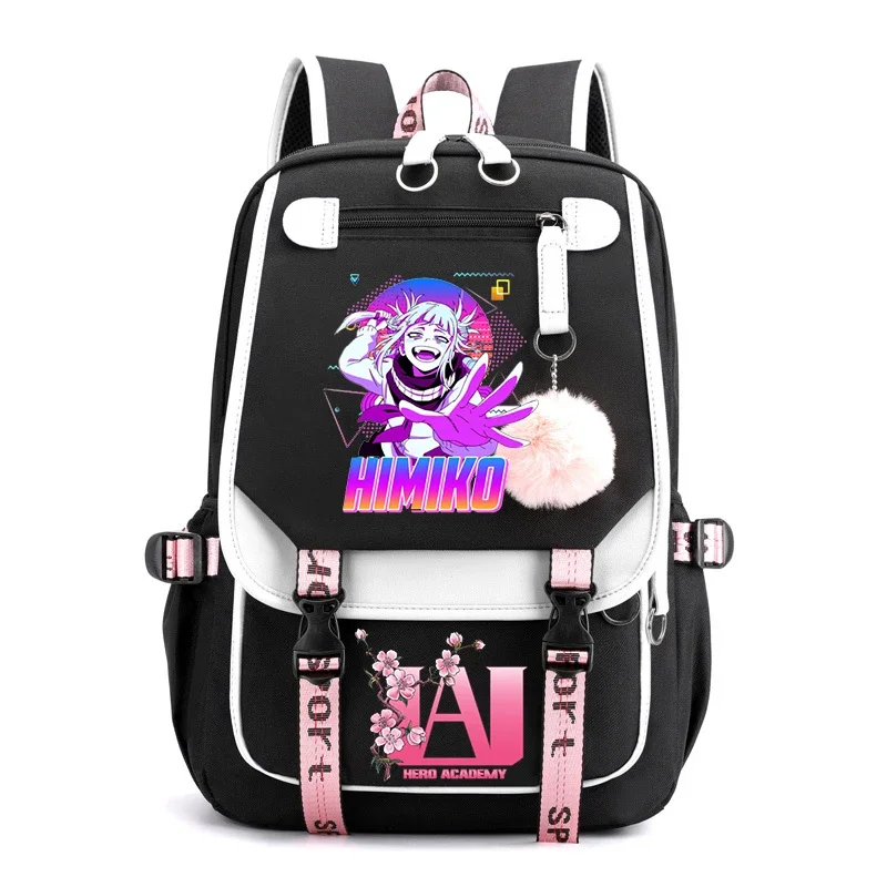 Himiko Toga My Hero Academia mochilas para niñas, mochila Kawaii, mochila de Anime para estudiantes, Boku no Hero Academia, mochila escolar para mujeres