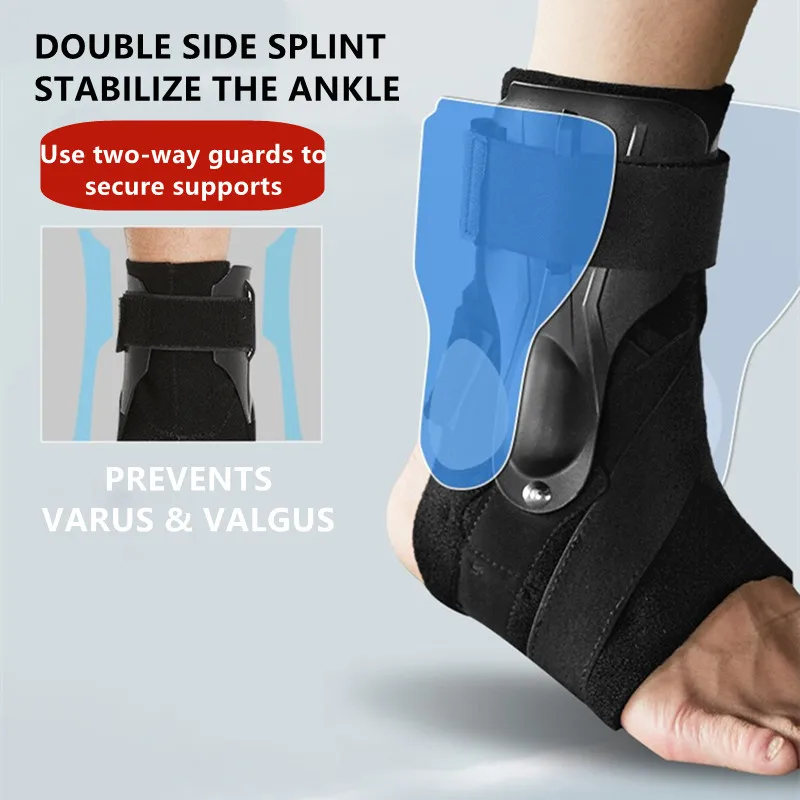 1pc Strong Ankle Support Brace Sports Ankle Stabilizer 3 Way Support Ankle Sprain for Basketball Soccer Hockey Foot Protect S-XL