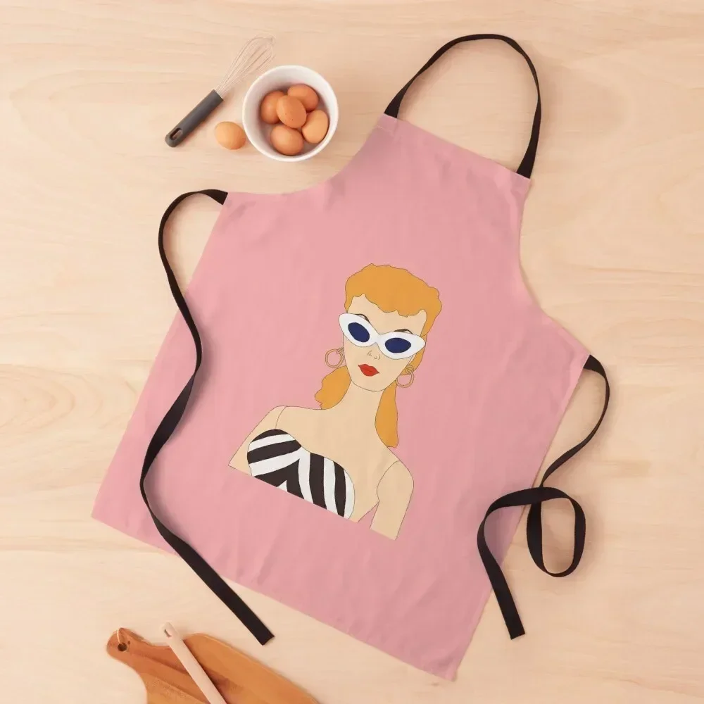 

Retro black and white doll vintage Apron Kids Children'S Women's Dresses Women's Kitchen Apron