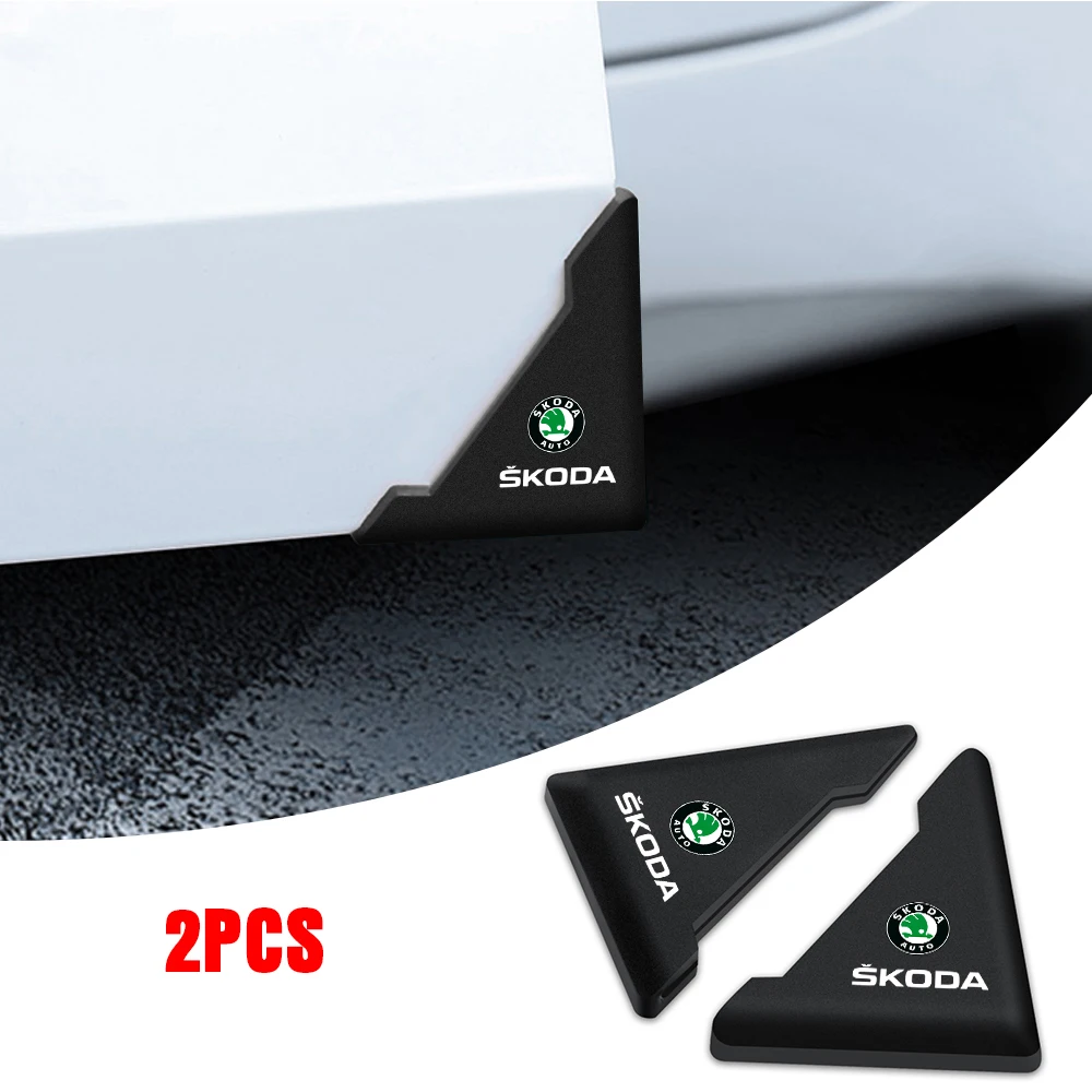 2Pcs Car Door Corner Cover Bumper Crash Scratch Protector Sticker for Skoda Rapid Fabia 1 2 Octavia  2 A7 A5 Yeti Super 3 VRS S