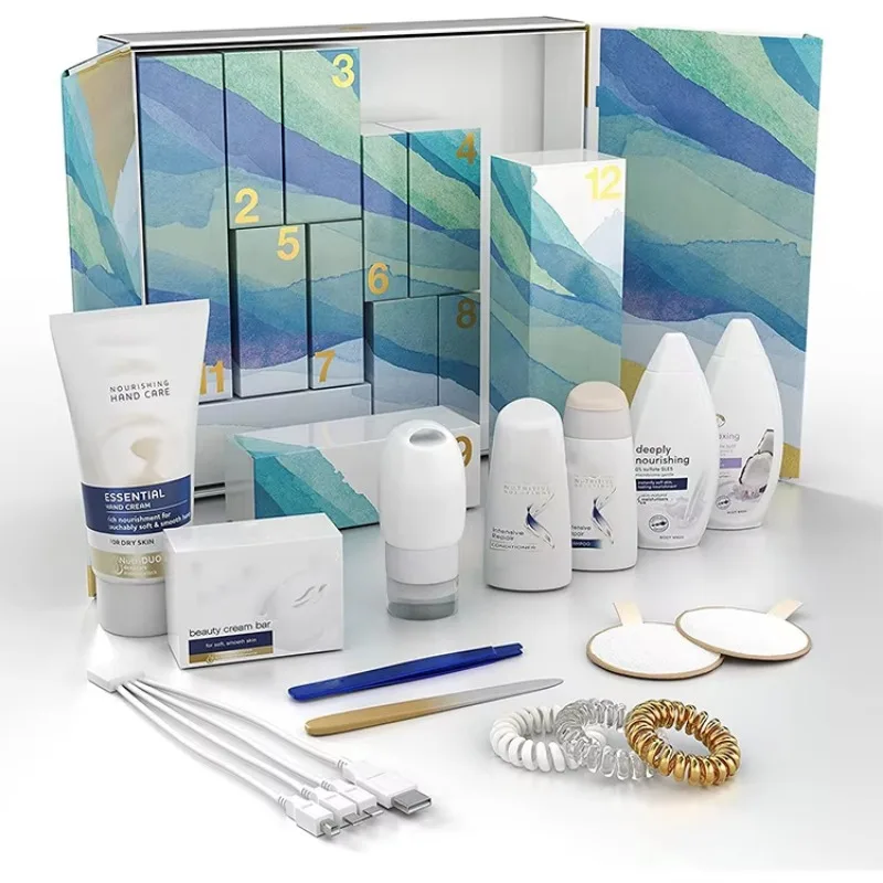 Customization.Customization.2025 Best Selling Multi-functional Advent Calendar Cardboard Box Lucky Makeup Mystery Boxes for Sale