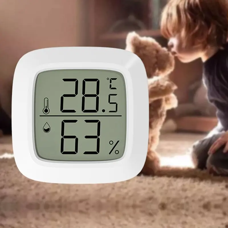 Mini LCD kỹ thuật số Nhiệt kế ẩm kế trong nhà phòng nhiệt độ và độ ẩm mét cảm biến mét nhà Nhiệt kế