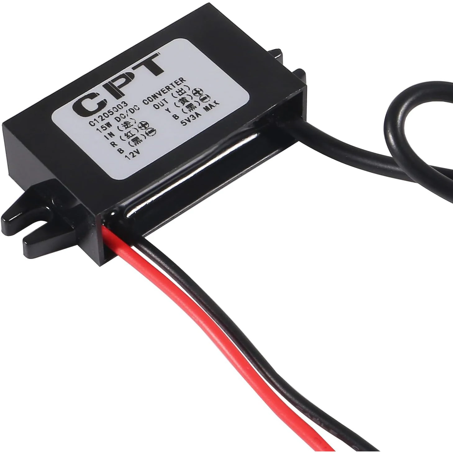 2pcs DC Converter 12V/24V to 5V 3A 15W DC Buck Converter Module Type-C USB Power Adapter for Raspberry Pi 4, Cellphone, Car