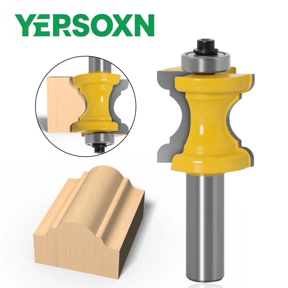1pc Router Bits Bullnose and Cove Furniture Molding&Trim Bullnose with Bead Column Router Bit Line Knife Woodworking Cutter